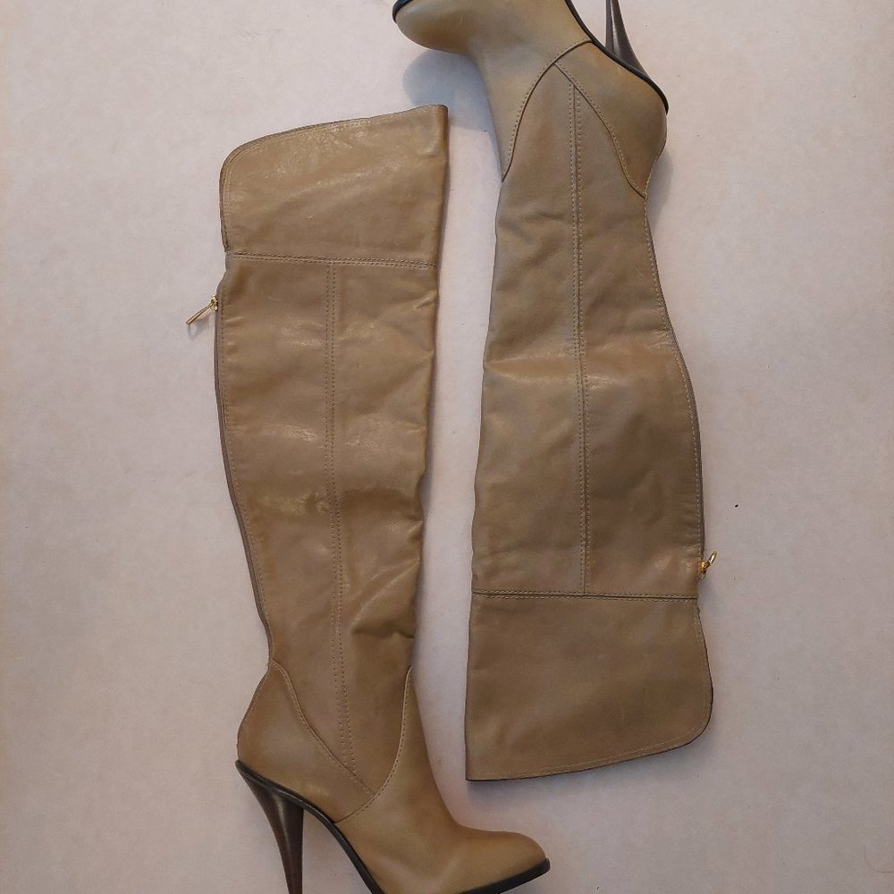 BCBGMaxAzria Over the Knee Tan Boots